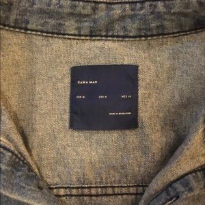 Zara Shirts - Zara men’s denim half button up Zara Shirts - Zara men’s denim half button up